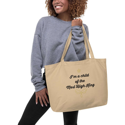 Child of Most High King Large Organic Christian Tote 