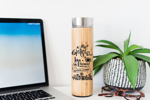 Mother is Like a Flower Bamboo Tumbler