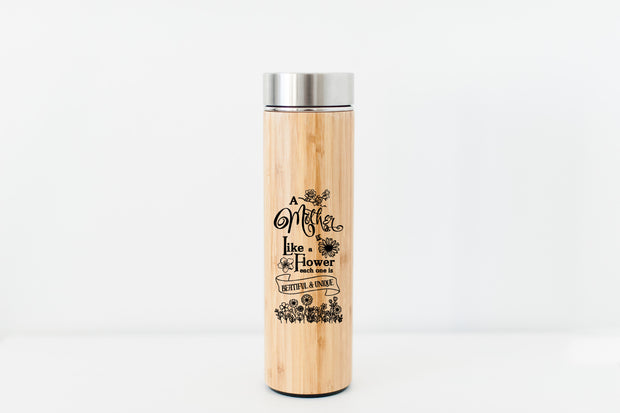 Mother is Like a Flower Bamboo Tumbler