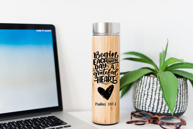 Grateful Heart Bamboo Tumbler