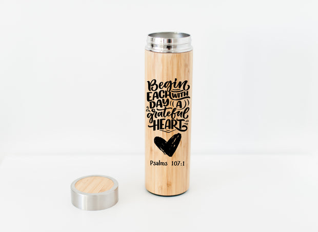 Grateful Heart Bamboo Tumbler