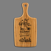 Mother is Like a Flower Large Handle Cutting Board