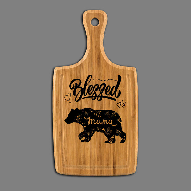 Mama Bear Large Handle Cutting Board