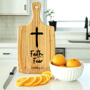 Faith Over Fear Large Handle Cutting Board