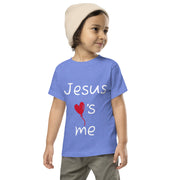 Jesus Loves Me Christian Tee Heather Columbia Blue