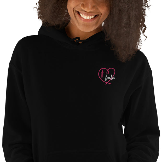 Faith Heart Unisex Christian Hoodie