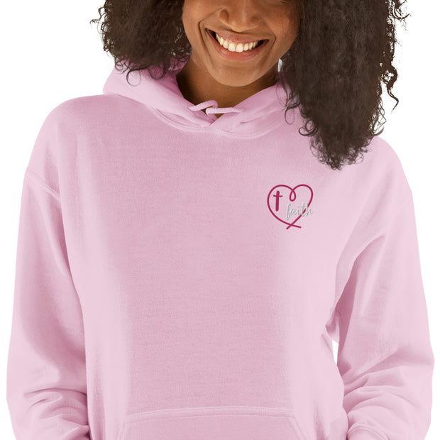 Faith Heart Unisex Christian Hoodie