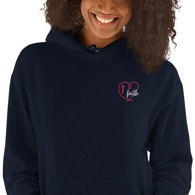 Faith Heart Unisex Christian Hoodie