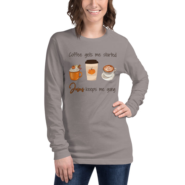 Jesus and Coffee Long Sleeve Christian Tee