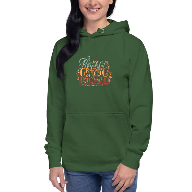 Thankful Grateful Blessed Christian Hoodie