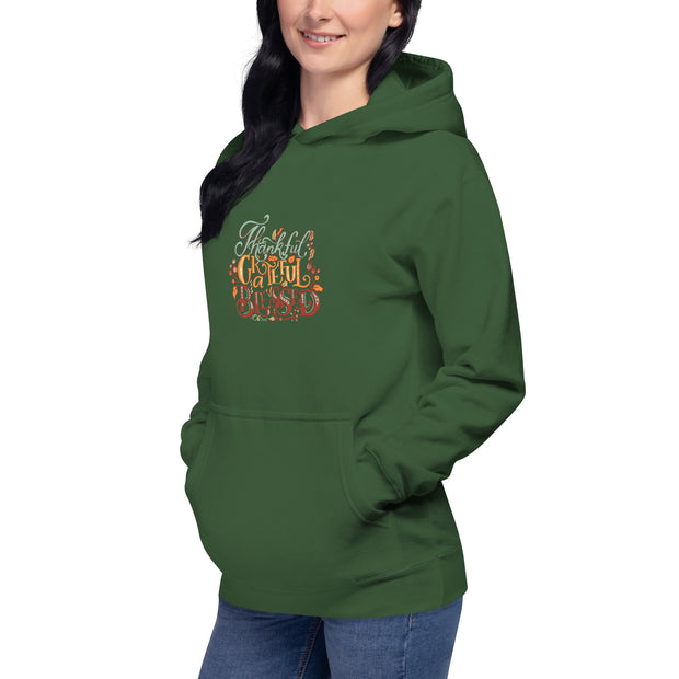 Thankful Grateful Blessed Christian Hoodie
