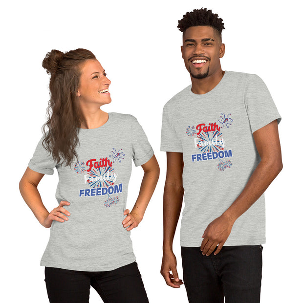 Faith Family Freedom Unisex Christian T-shirt