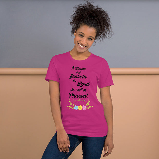 Woman That Feareth Unisex Christian T-shirt