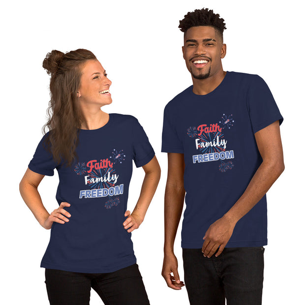 Faith Family Freedom Unisex Christian T-shirt