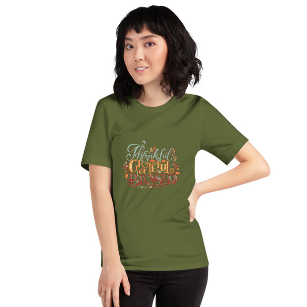 Thankful Grateful Blessed Christian T-shirt