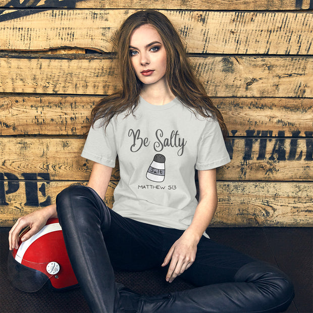 Silver Be Salty Bible Verse Tee