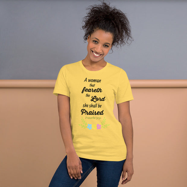 Woman That Feareth Unisex Christian T-shirt