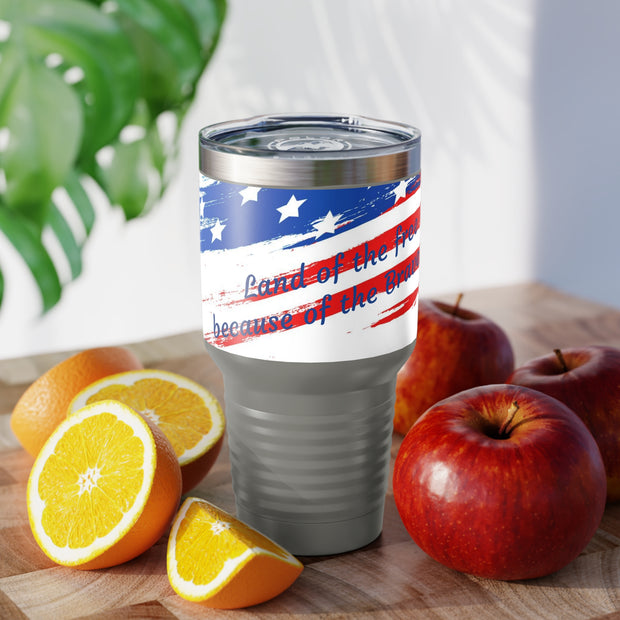 Land of the Free Christian Tumbler, 30oz