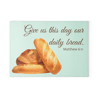 Daily Bread Christian Glass Cutting Board