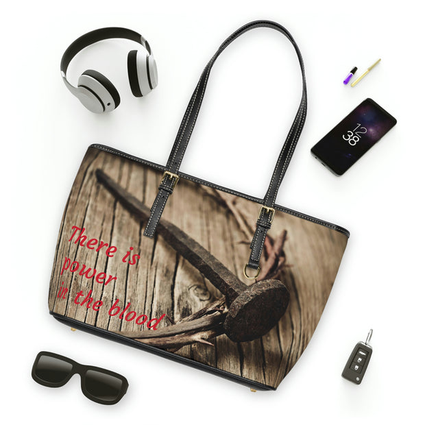 Power in the Blood Leather Christian Handbag