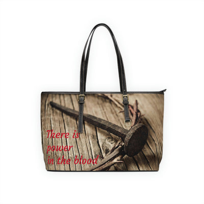 Power in the Blood Leather Christian Handbag