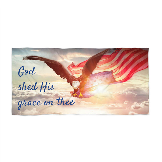 God Shed His Grace Christian Beach Towel