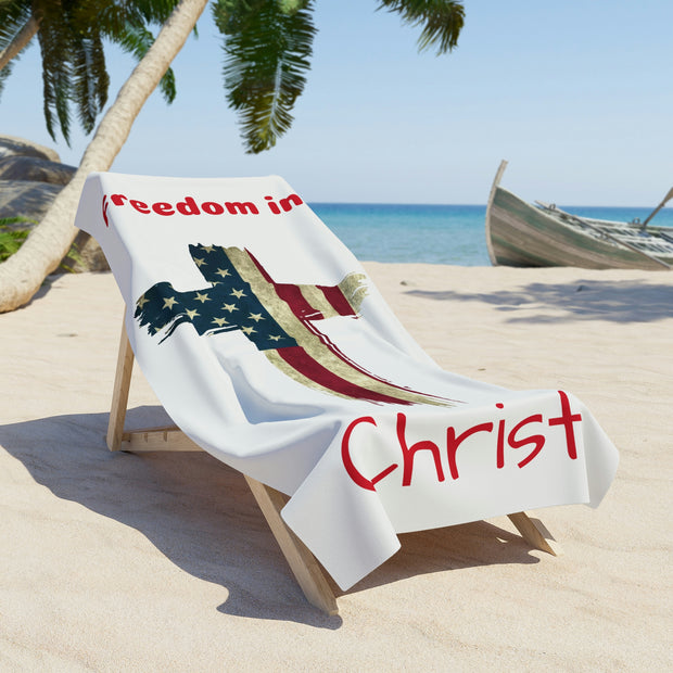 Freedom in Christ Christian Beach Towel