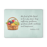 Fruit of the Spirit Glass Christian Cutting Board