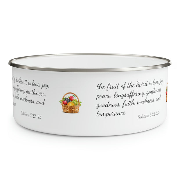 Fruit of the Spirit Christian Enamel Bowl