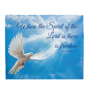 Spirit of the Lord Velveteen Plush Christian Blanket