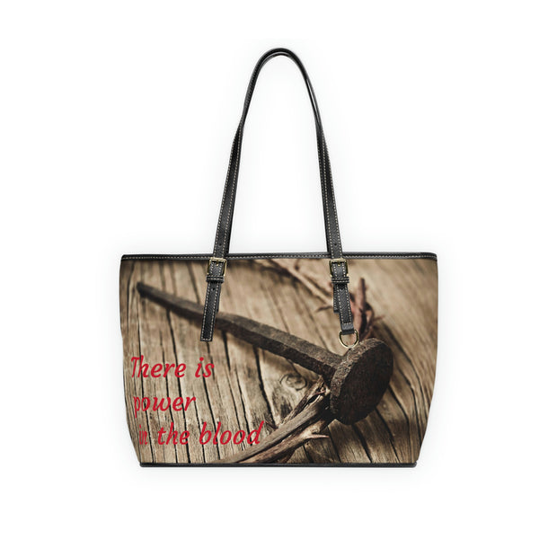 Power in the Blood Leather Christian Handbag