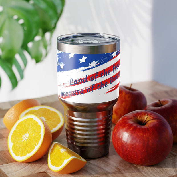 Land of the Free Christian Tumbler, 30oz