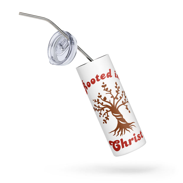 Rooted in Christ Christian Stainless Steel Tumbler