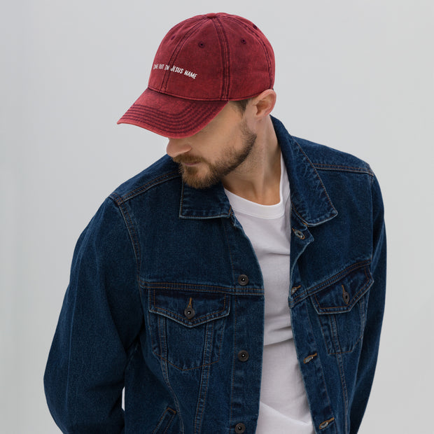 Come Out in Jesus Name Vintage Christian Cotton Twill Cap